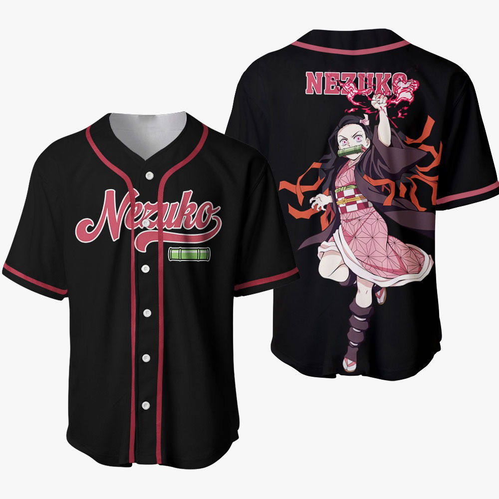 Nezuko Baseball Jersey, Anime Jersey, Demon Slayers Jersey
