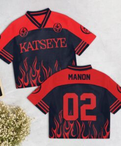KATSEYE The Beautiful Chaos Tour Mixed Mesh Jersey, Custom Name
