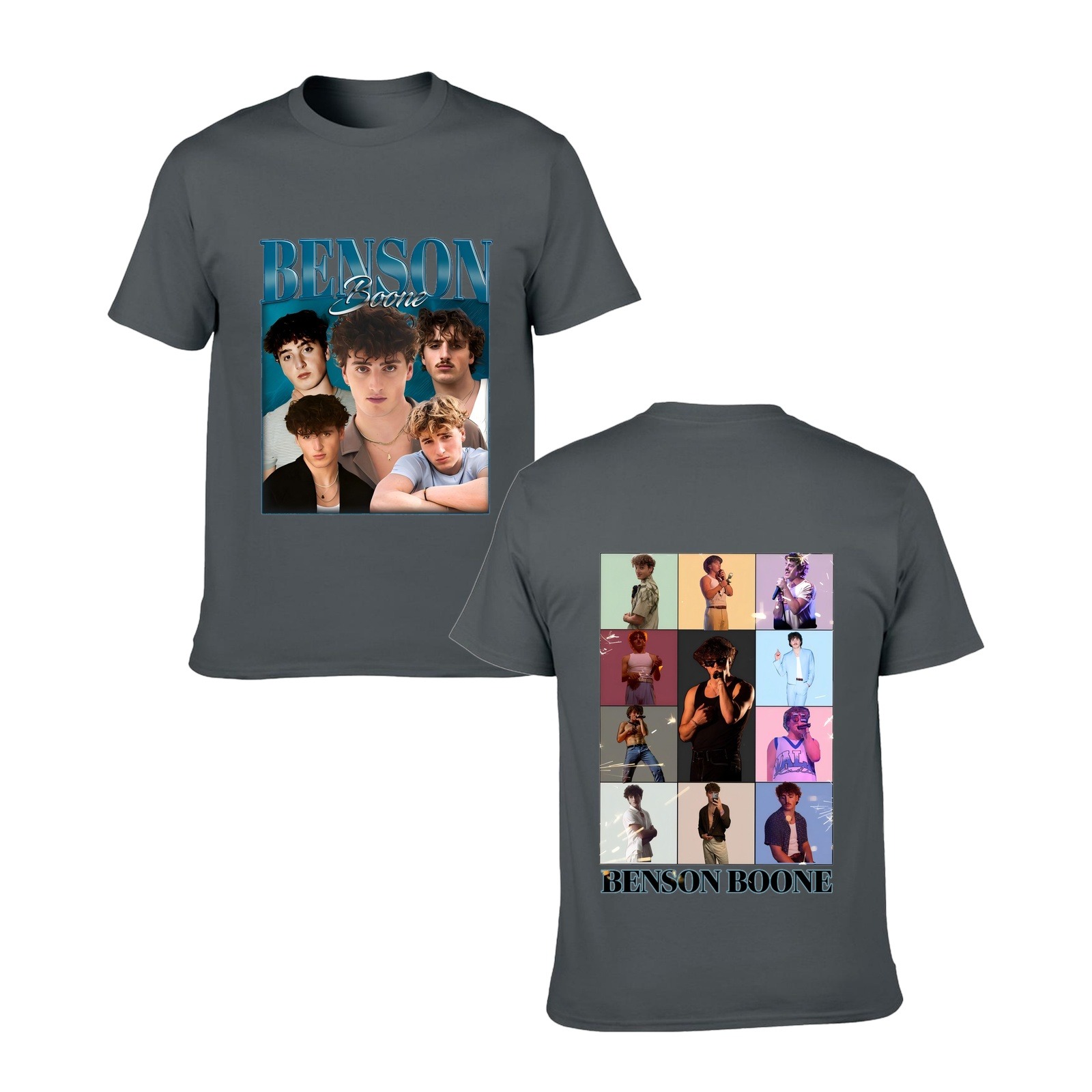 Custom Color Tribute to Benson Boone Merch Concert Shirt with Photo Collage for Women Men - Image 3