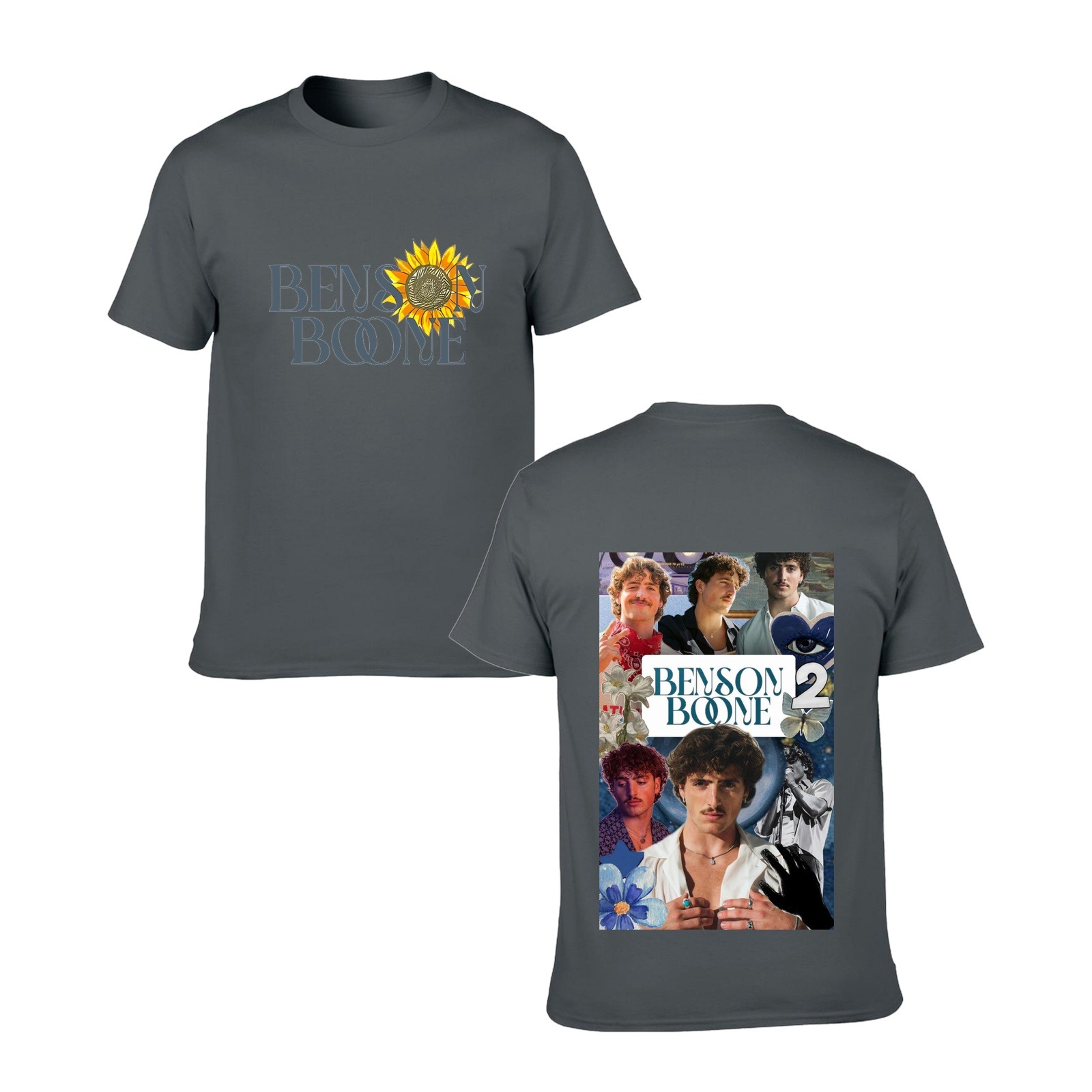 Custom Color Tribute to Benson Boone Merch Music Concert Shirt with Photo Collage for Fans - Image 3