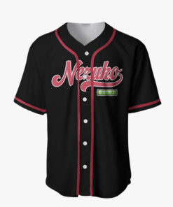 Alternative view of Nezuko Baseball Jersey, Anime Jersey, Demon Slayers Jersey