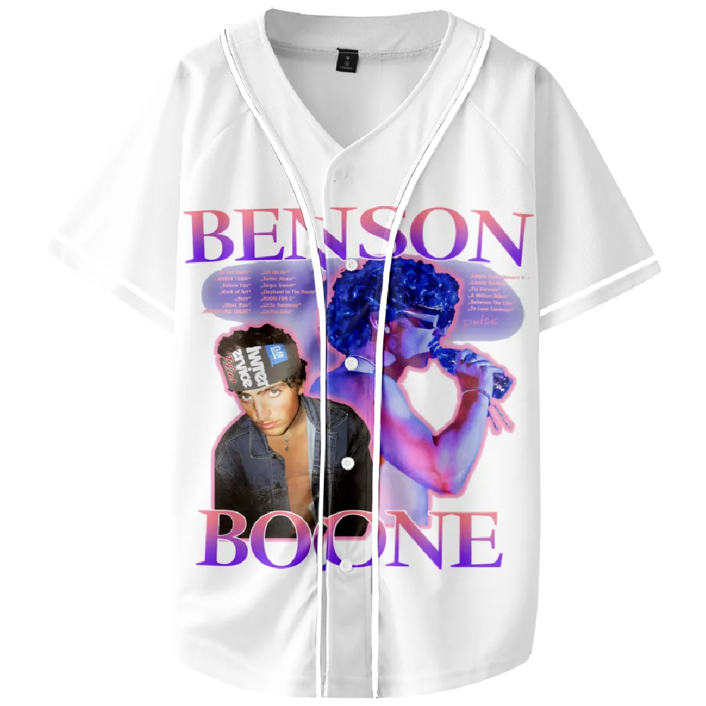 Custom Color Benson boone Merch Baseball Tee Suit Unisex Fashion Summer T-Shirt Short Sleeve Shirts Streetwear For Fan - Image 2