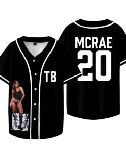 Custom Color Tate McRae T8 Merch Jersey Think Later Tour T-shirts Women Men Fashion Casual Short Sleeve Baseball Jacket