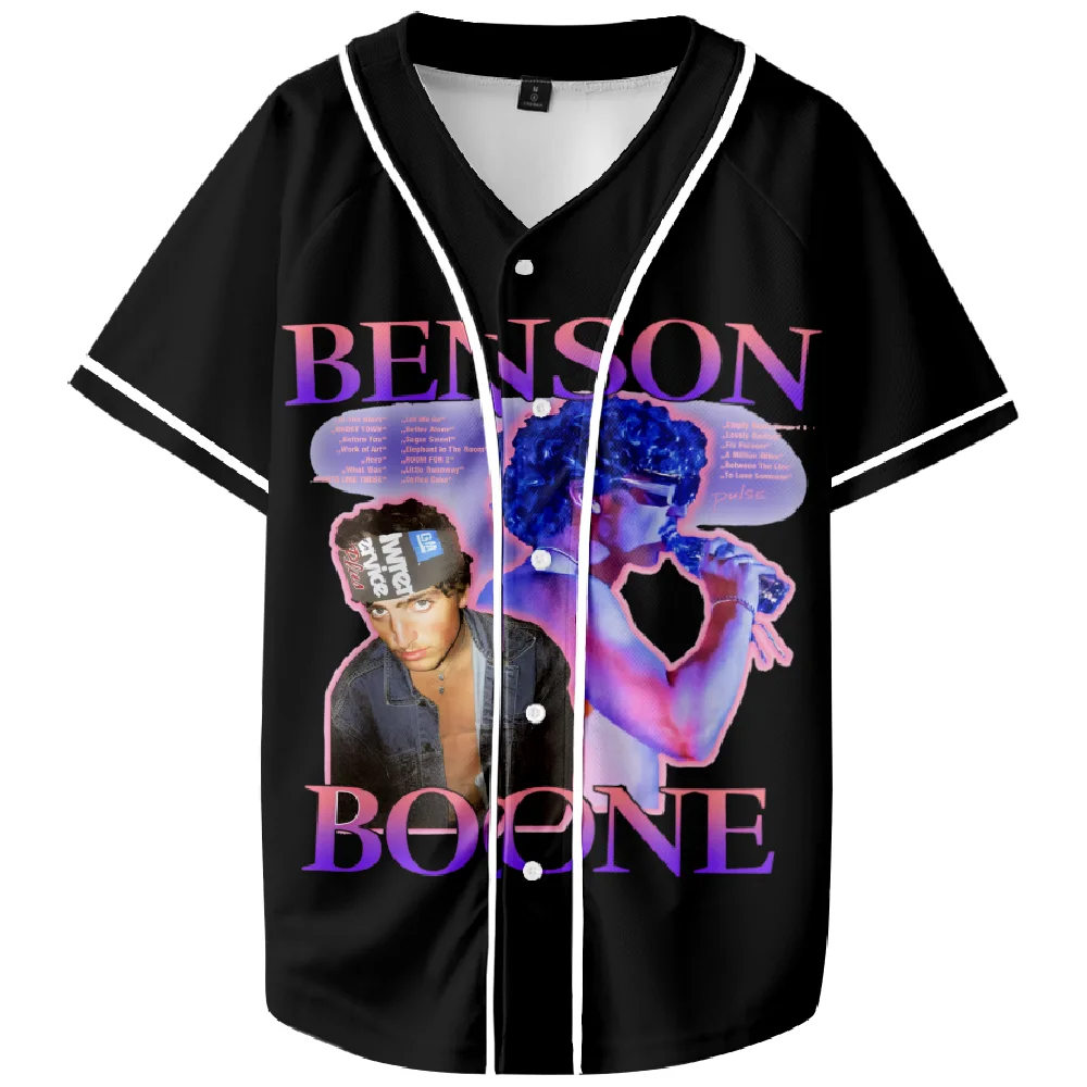 Custom Color Benson boone Merch Baseball Tee Suit Unisex Fashion Summer T-Shirt Short Sleeve Shirts Streetwear For Fan - Image 4