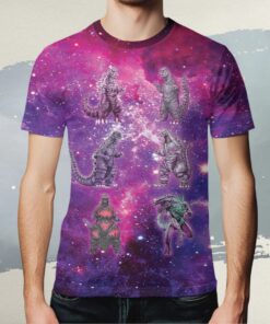 Alternative view of Godzilla All Over Print T-shirt - Godzilla Purple Collection T-shirt