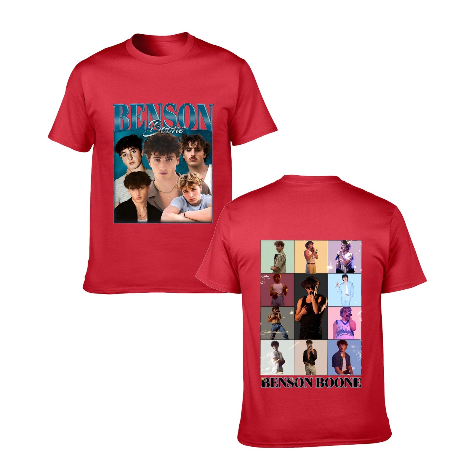Custom Color Tribute to Benson Boone Merch Concert Shirt with Photo Collage for Women Men - Image 4