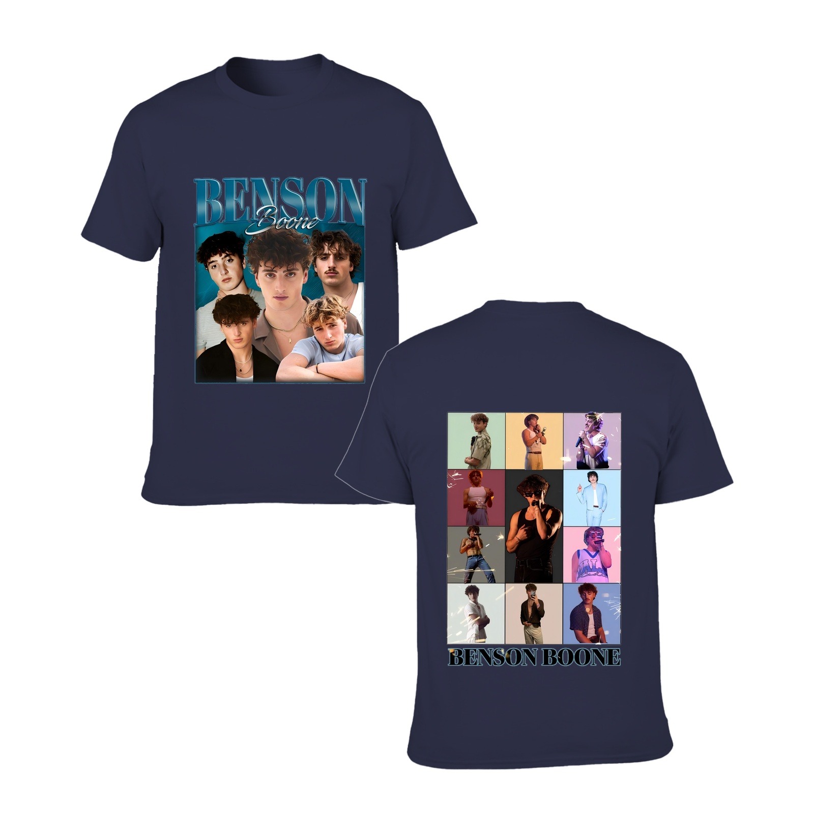 Custom Color Tribute to Benson Boone Merch Concert Shirt with Photo Collage for Women Men - Image 5