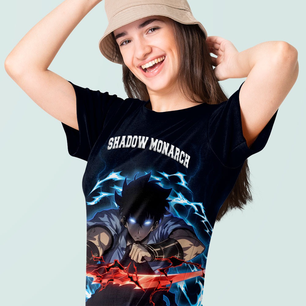 Shadow Monarch Sung Jin-woo 3d T-Shirt - Puff Print - Image 2