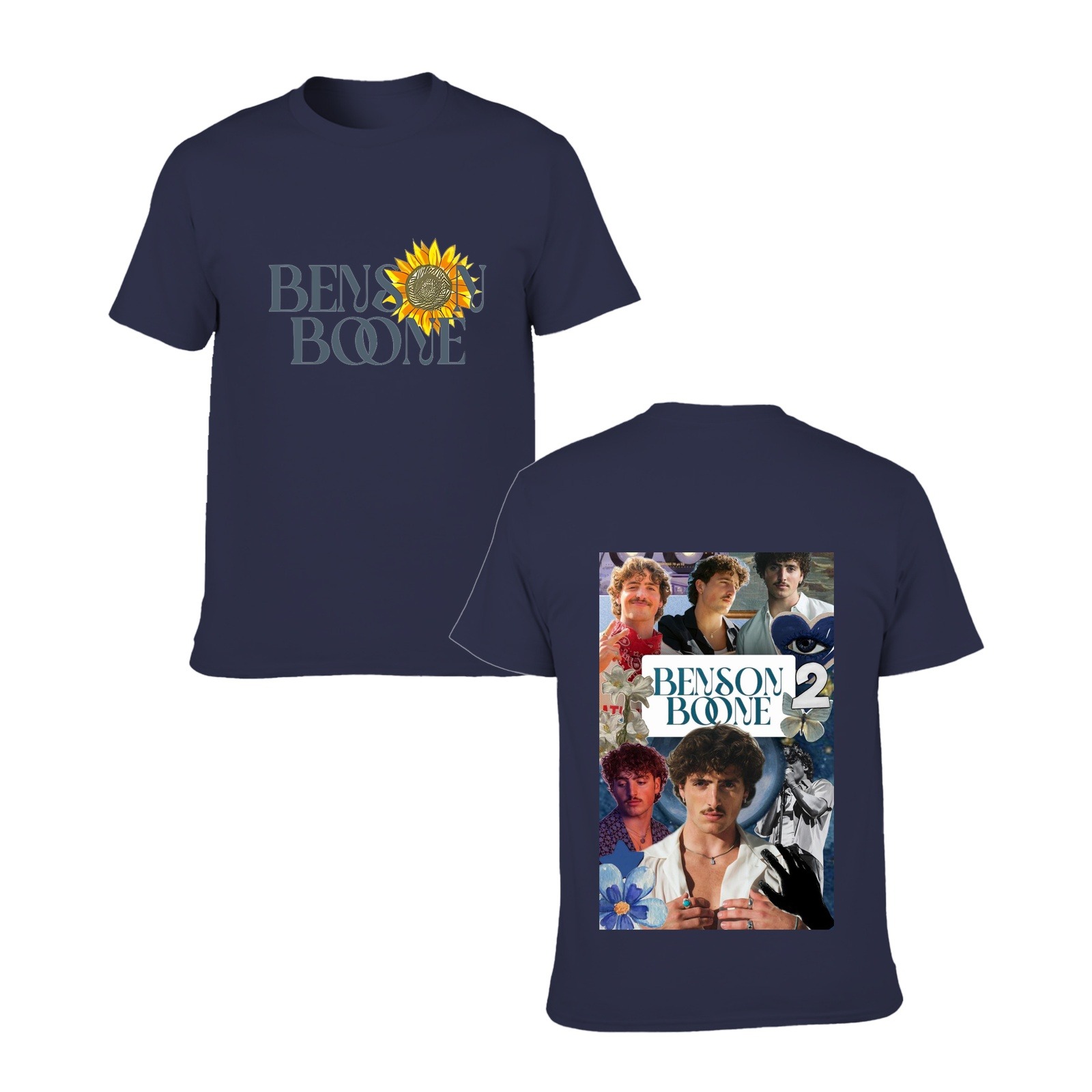 Custom Color Tribute to Benson Boone Merch Music Concert Shirt with Photo Collage for Fans - Image 5