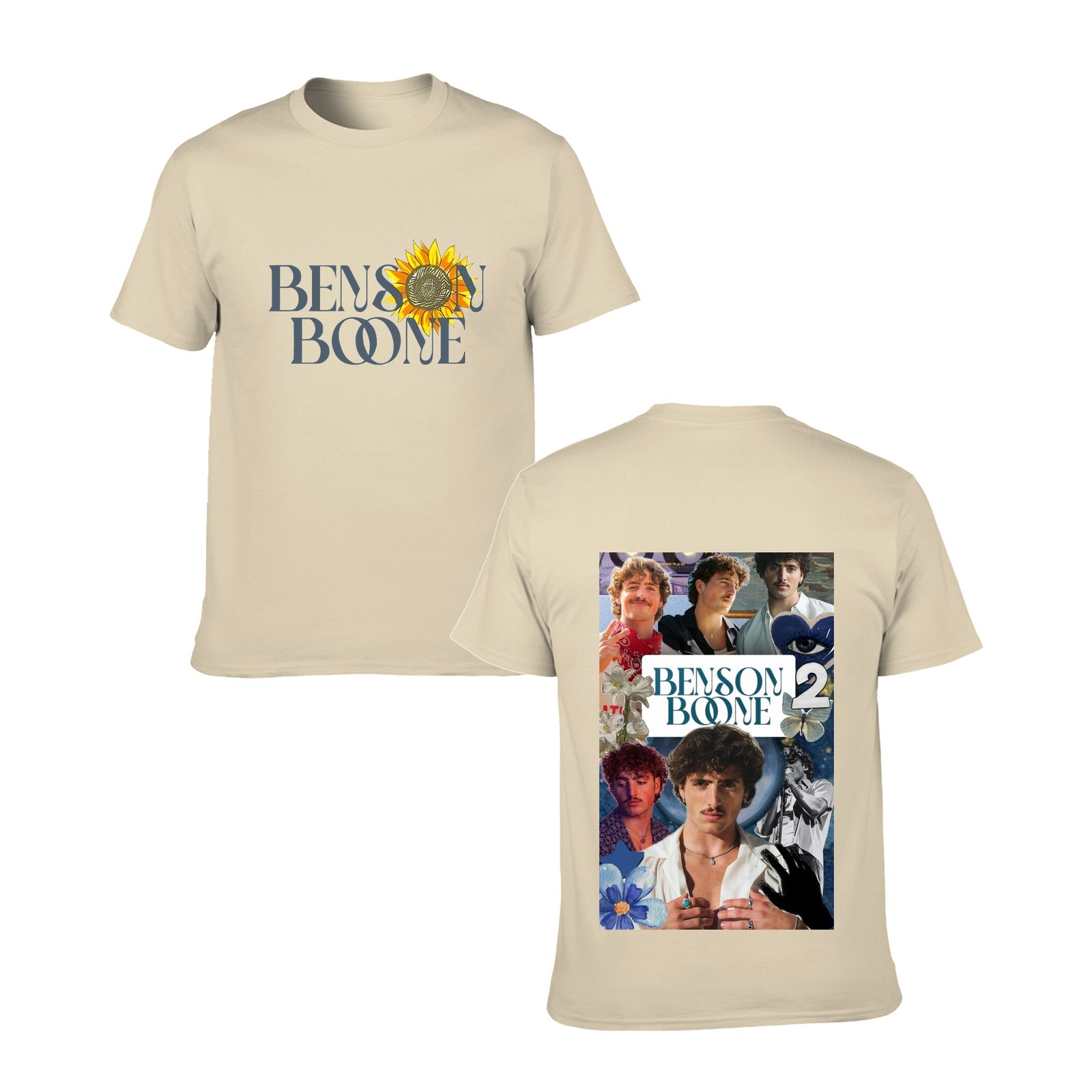 Custom Color Tribute to Benson Boone Merch Music Concert Shirt with Photo Collage for Fans - Image 6