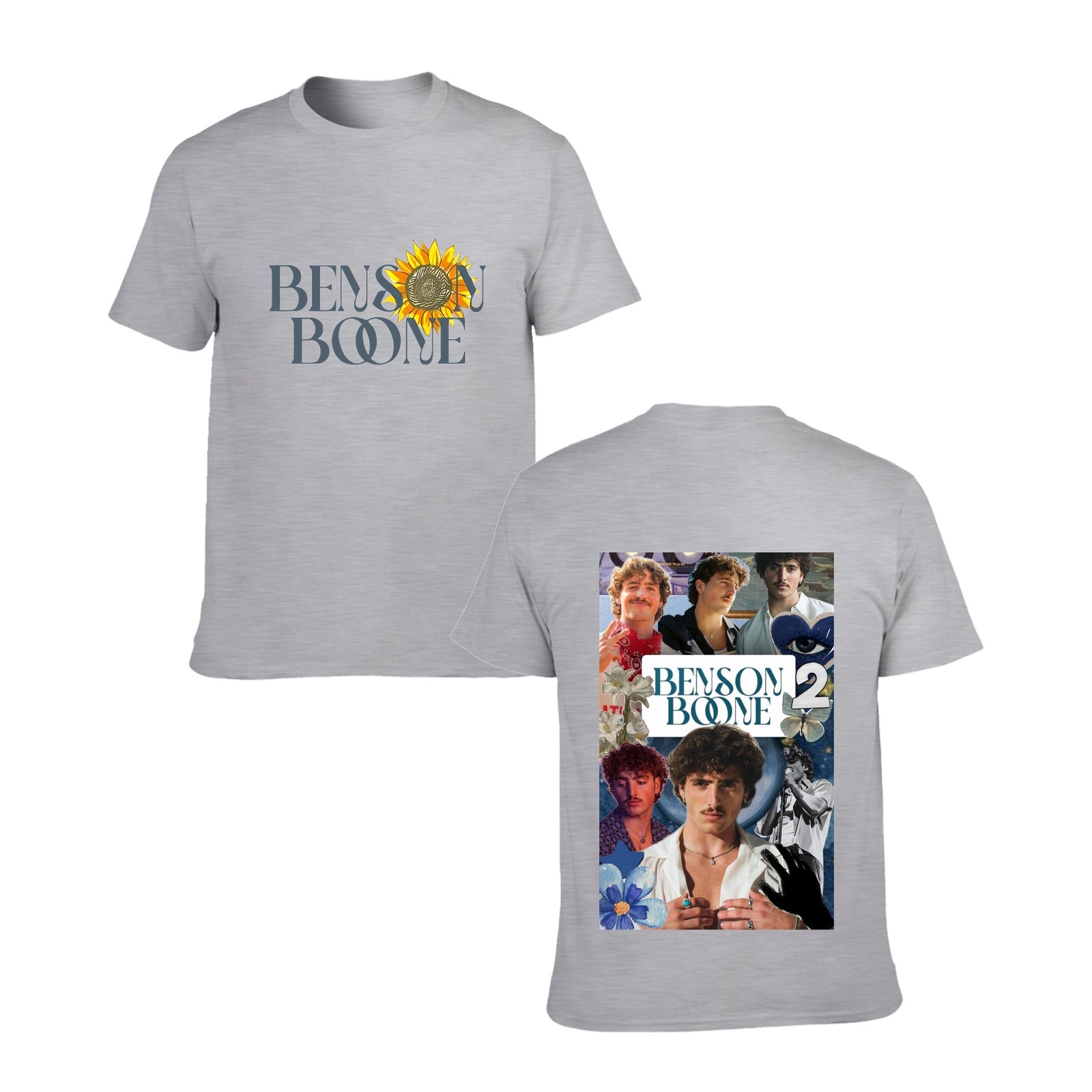 Custom Color Tribute to Benson Boone Merch Music Concert Shirt with Photo Collage for Fans - Image 7