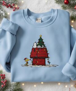 Alternative view of Snoopy Sweatshirt, Snoopy Puffer Jacket Sweatshirt, Snoopy Christmas T-shirt, Family Christmas, Christmas Dog Lover Gift