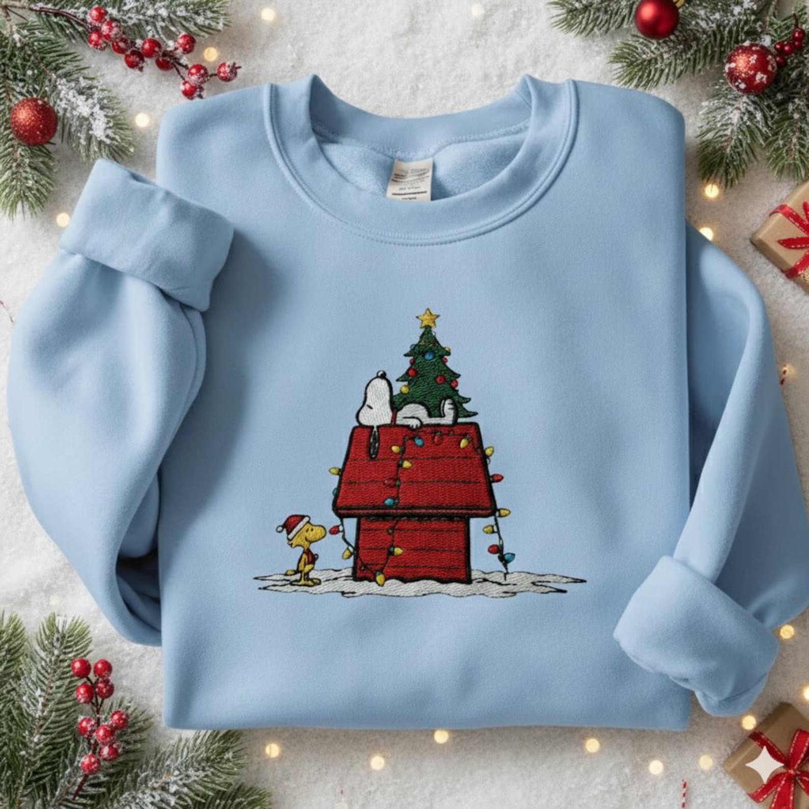 Snoopy Sweatshirt, Snoopy Puffer Jacket Sweatshirt, Snoopy Christmas T-shirt, Family Christmas, Christmas Dog Lover Gift - Image 2