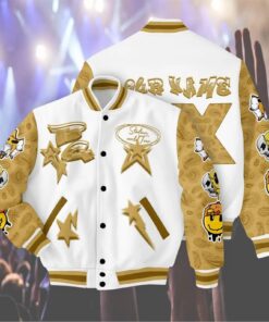 Customized Yellow White Chris Brown XX Concert 2025 BaseBall Jacket, Breezy Bowl XX 2025 BaseBall Jacket