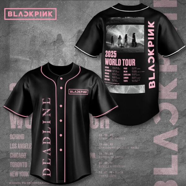 Blackpink Born Pink World Tour 2025 Baseball Jersey, Blackpink Baseball Jersey