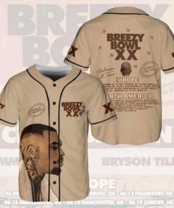 Alternative view of Chris Brown Breezy Bowl Baseball Jersey, Breezy Bowl XX 2025 Jersey