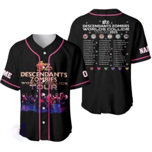 Descendants Zombies Tour Jersey, Worlds Collide 2025 Personalized Shirt