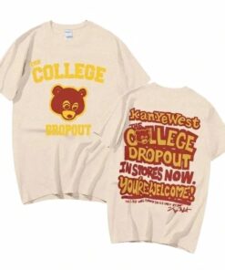 Alternative view of Kanye West College Dropout Inspired Shirt, Multi-Color, Pure Cotton, Short Sleeve, High-Quality Graphic Tee