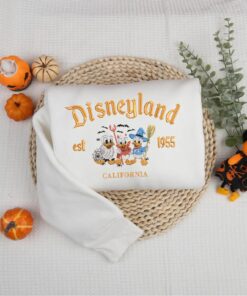 Trick Or Treat Cartoon Duck Embroidered Halloween Sweatshirt