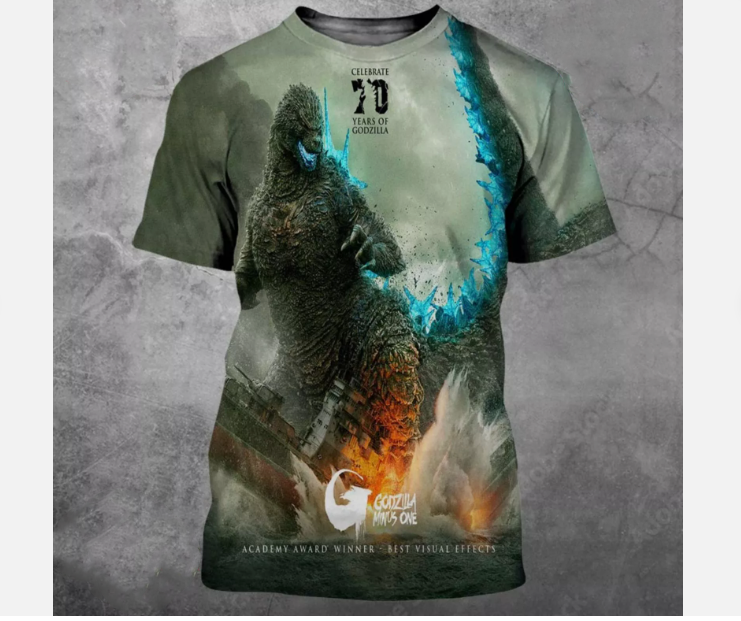 Godzilla Minus One Re-Release 2025 hot shirt 3d