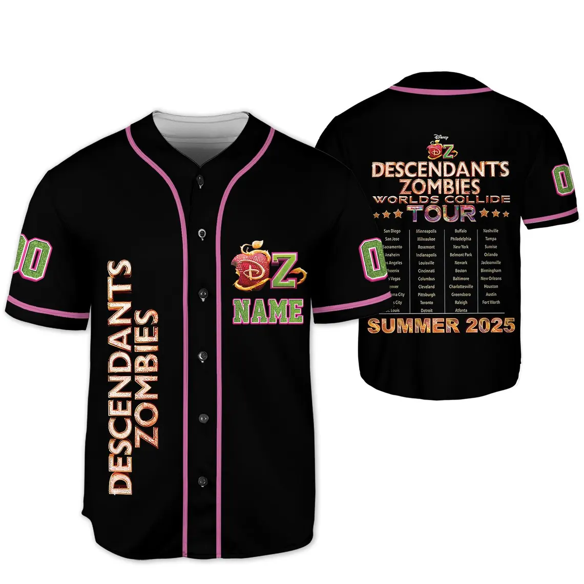 Descendants Zombies Worlds Collide Tour Jersey, Descendants Zombies for Fans - Image 2