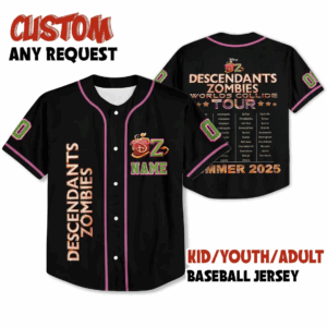 Descendants Zombies Worlds Collide Tour Jersey, Descendants Zombies for Fans