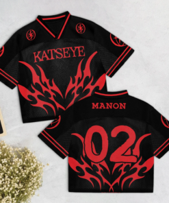 Katseye Beautiful Chaos Mixed Mesh Jersey Football, Custom Name