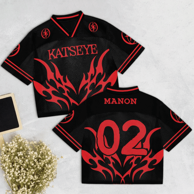 Katseye Beautiful Chaos Mixed Mesh Jersey Football, Custom Name