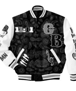 Alternative view of Customized 1111 CBXX Varsity Chris Brown BaseBall Jacket, Breezy Bowl XX 2025 BaseBall Jacket