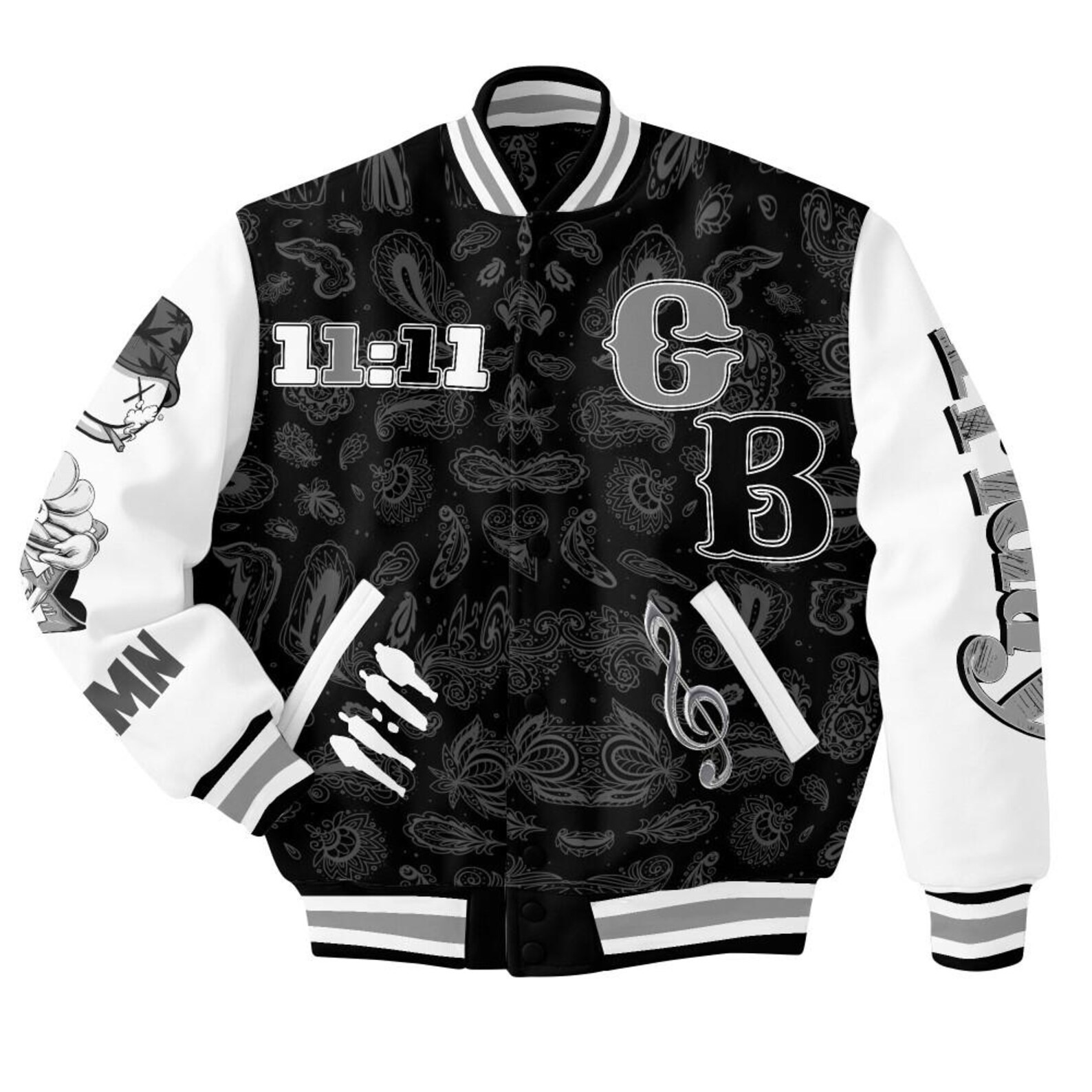 Customized 1111 CBXX Varsity Chris Brown BaseBall Jacket, Breezy Bowl XX 2025 BaseBall Jacket - Image 2