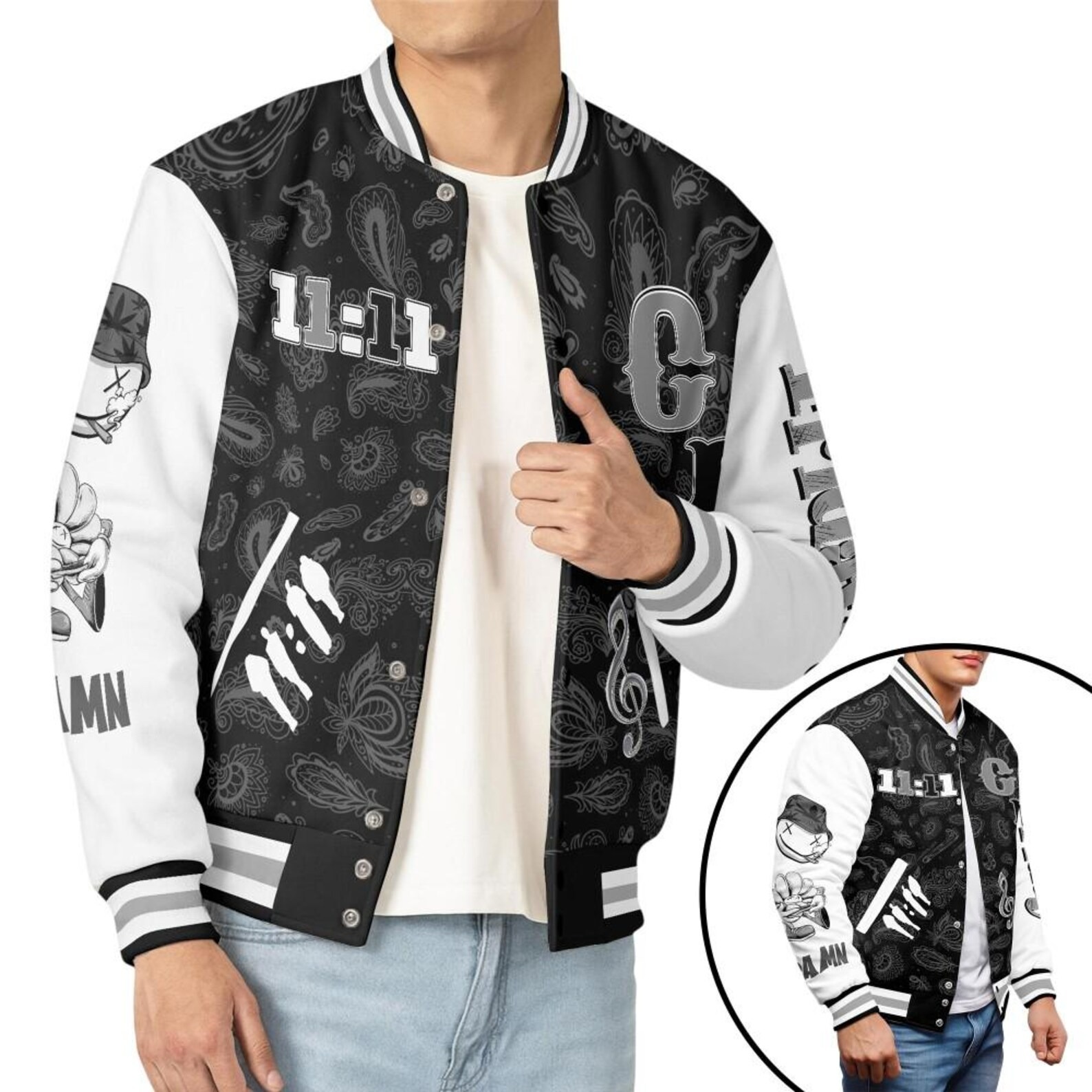 Customized 1111 CBXX Varsity Chris Brown BaseBall Jacket, Breezy Bowl XX 2025 BaseBall Jacket - Image 5
