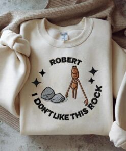 Embroidered Marcus The Worm Sweastshirt, I Don't Like This Rock Marcus The Worm Meme