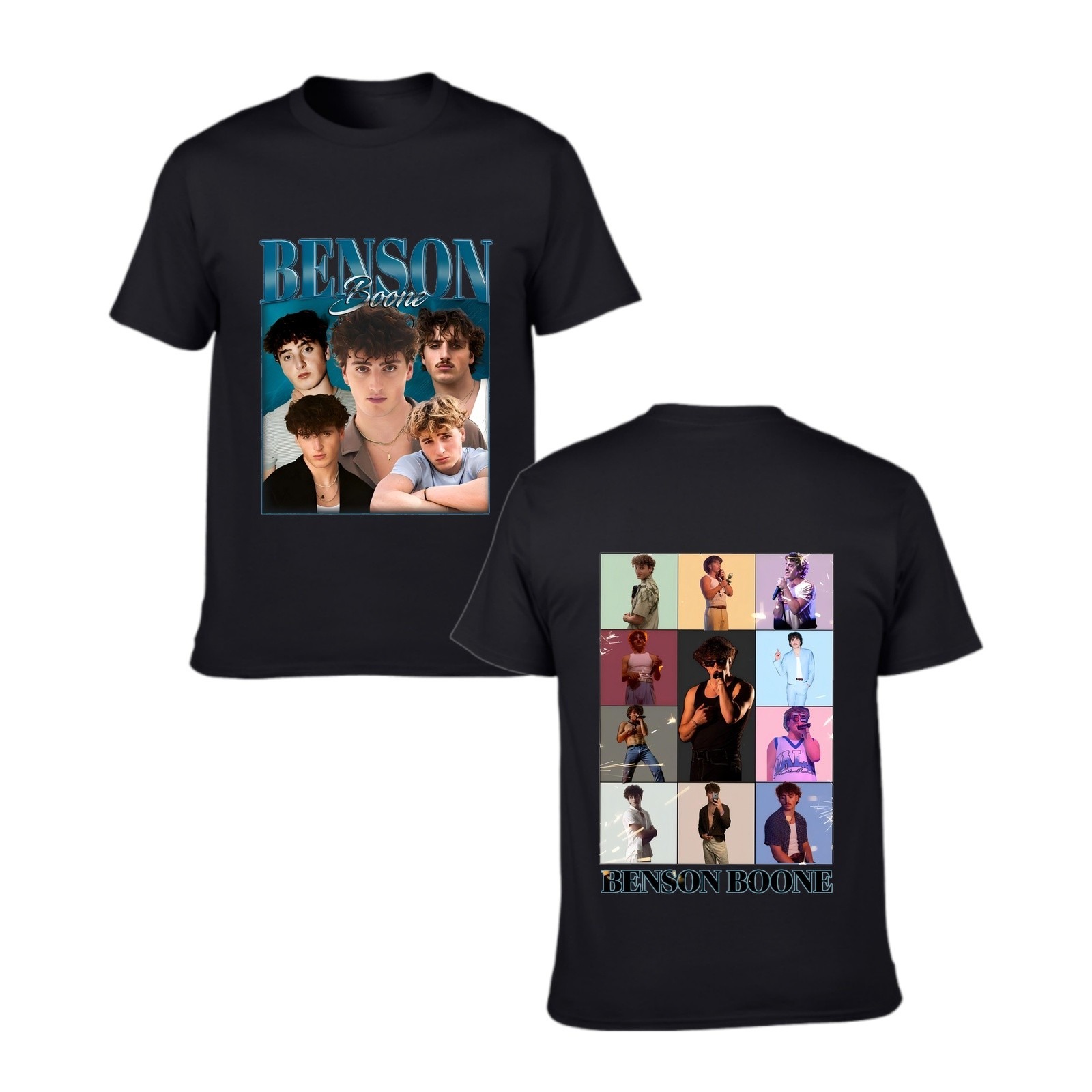 Custom Color Tribute to Benson Boone Merch Concert Shirt with Photo Collage for Women Men