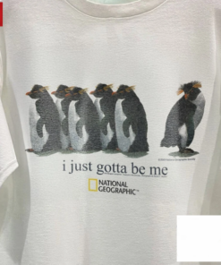 Alternative view of 2001 'I JUST GOTTA BE ME' ROCKHOPPER NAT GEO RARE WHITE T-SHIRT