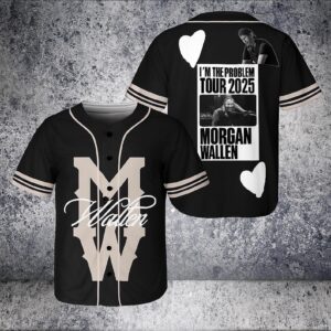 Morgan Wallen MW Logo Country Fan “i’m the Problem” Tour 2025 Baseball Jersey 3D