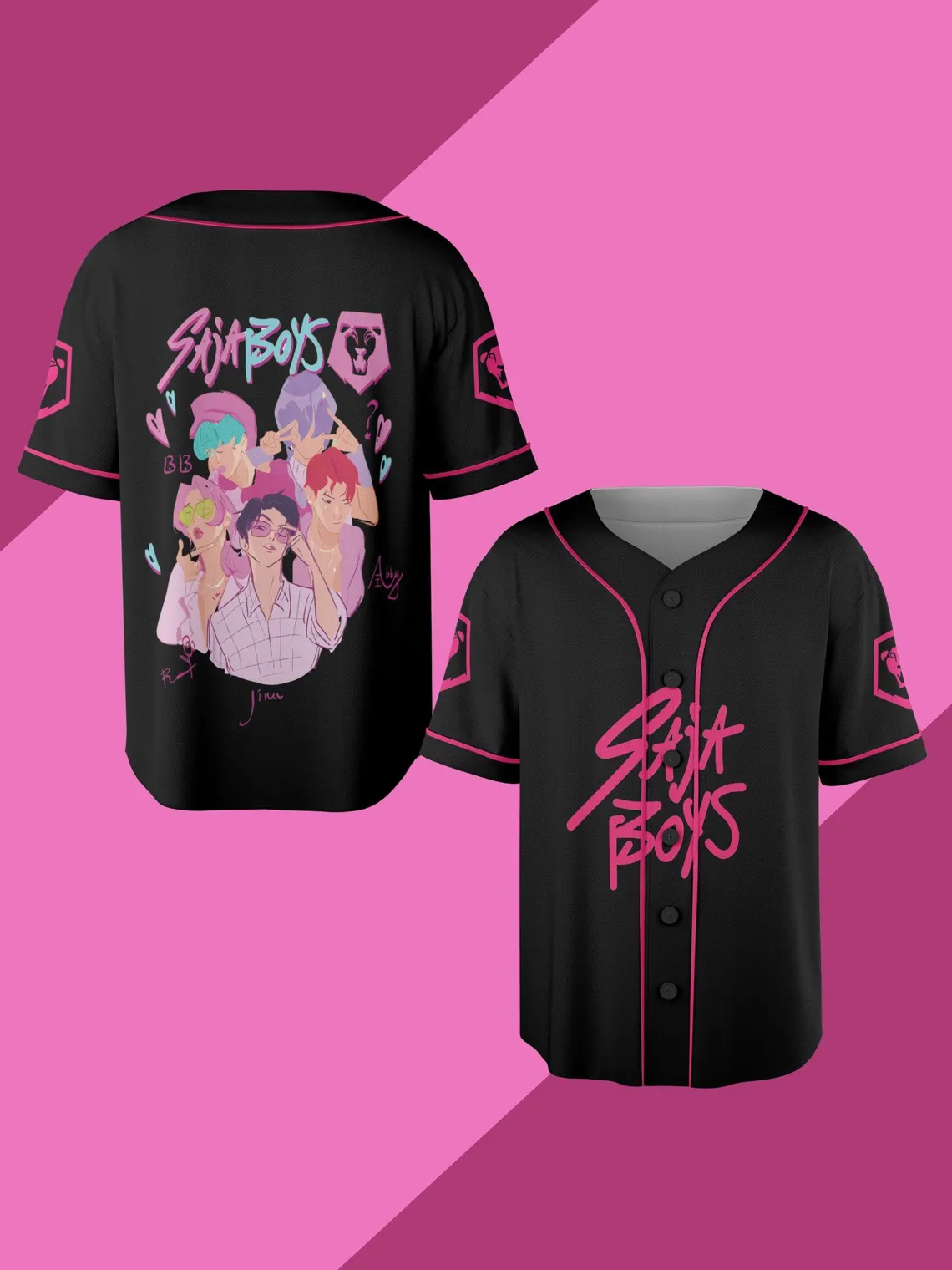 Kpop Demon Hunter Saja Boys Jersey, Kpop Saja Boys Demon Hunters Baseball Shirt