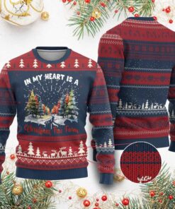 In My Heart Is A Xmas Tree Farm Ugly Christmas Sweater 