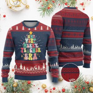 In My Very Merry Teacher Era Ugly Christmas Sweater - Grishko.com