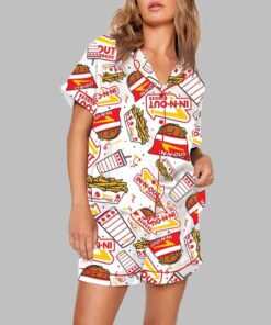 In-N-Out Burger Print Pajama Set