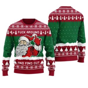 Inappropriate Santa Ugly Christmas Sweater - Grishko.com
