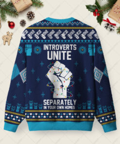 Alternative view of INTROVERTS UNITE Ugly Christmas Fuzzy Fleece Sweatshirt