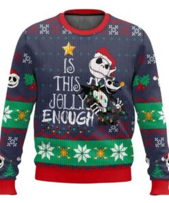 Is This Jolly Enough Jack Skellington Ugly Christmas Sweater