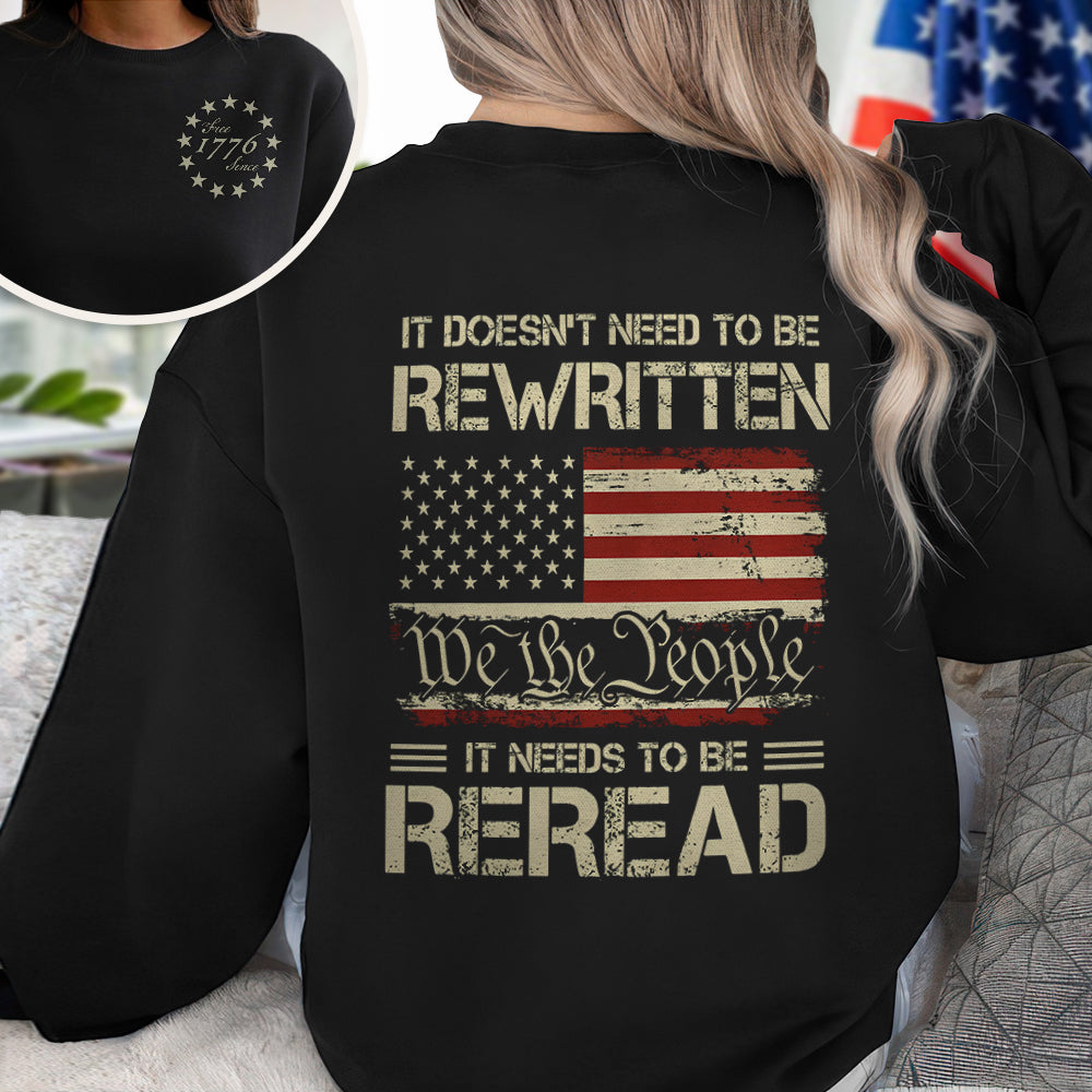 It Doesn't To Be Rewritten It Needs To Be Reread American History 1776 Vintage Back & Front Shirt HO82 894598 - Image 22