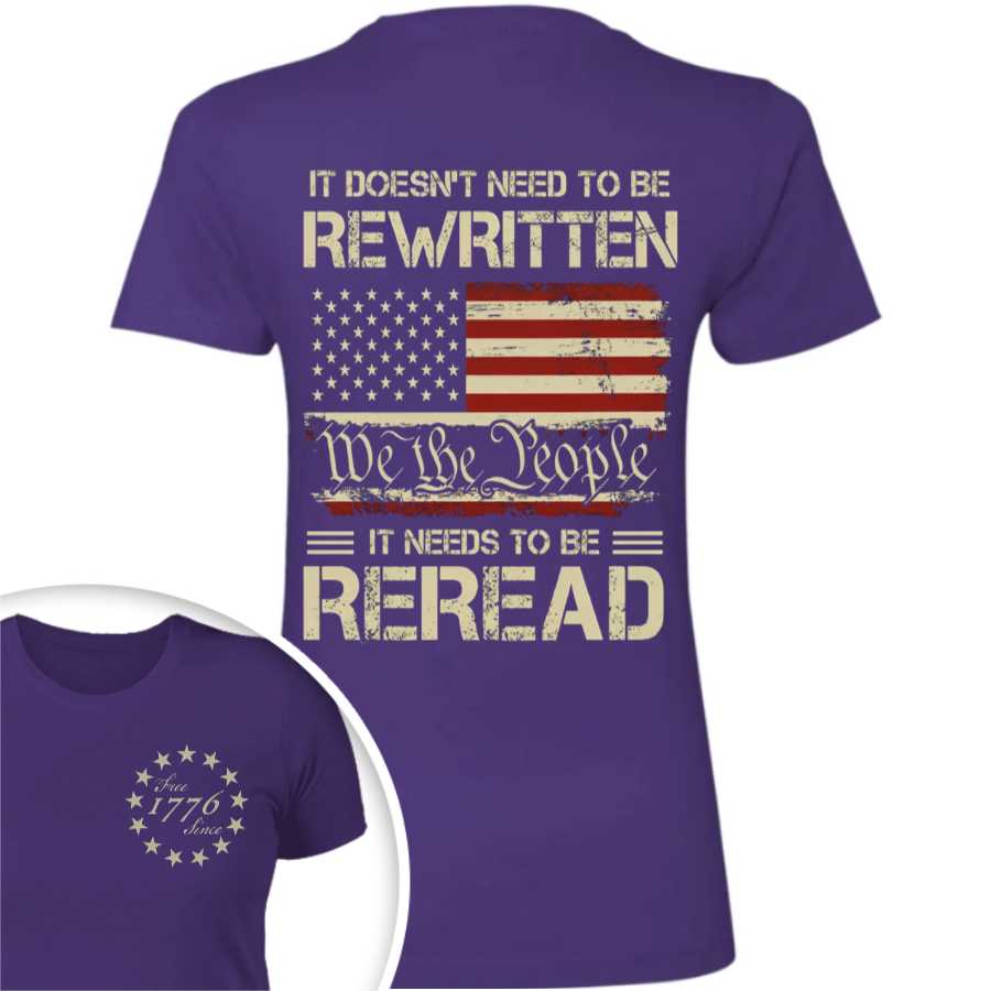 It Doesn't To Be Rewritten It Needs To Be Reread American History 1776 Vintage Back & Front Shirt HO82 894598 - Image 11