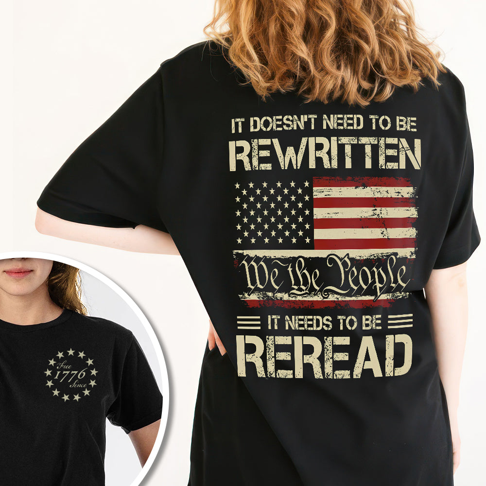 It Doesn't To Be Rewritten It Needs To Be Reread American History 1776 Vintage Back & Front Shirt HO82 894598 - Image 18