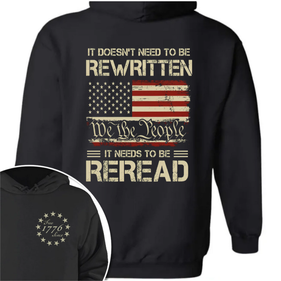 It Doesn't To Be Rewritten It Needs To Be Reread American History 1776 Vintage Back & Front Shirt HO82 894598 - Image 7