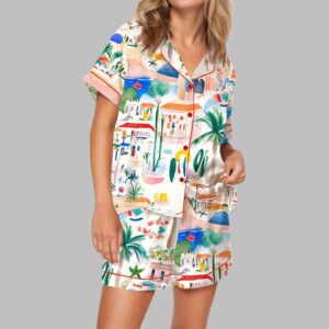 Italian Mediterranean Beach Pajama Set