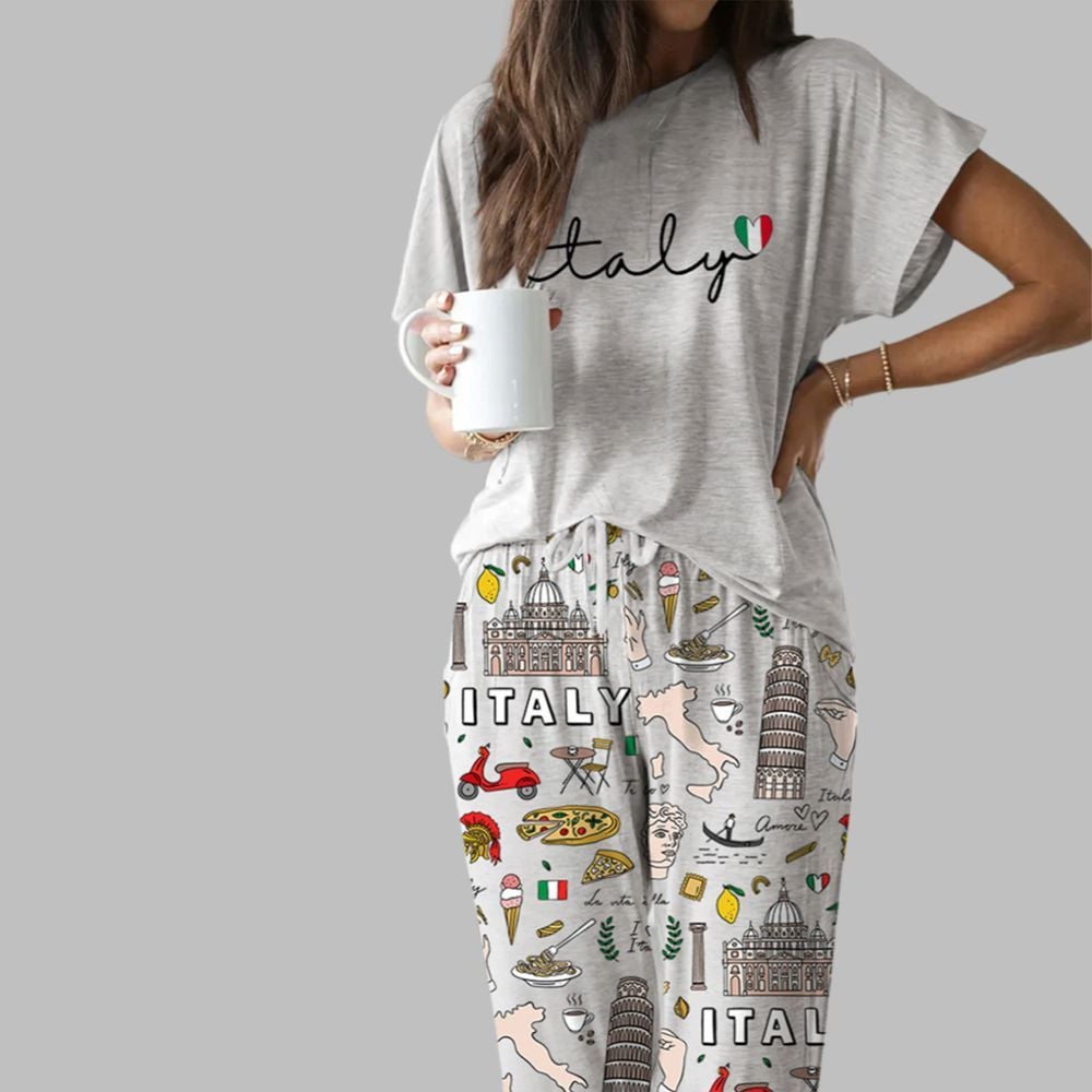Italy Casual Pajama Set For Women