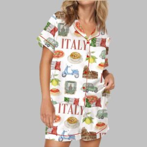 Alternative view of Italy Travel Satin Pajama Set