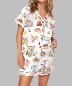 Italy Watercolour Travel Pajama Set
